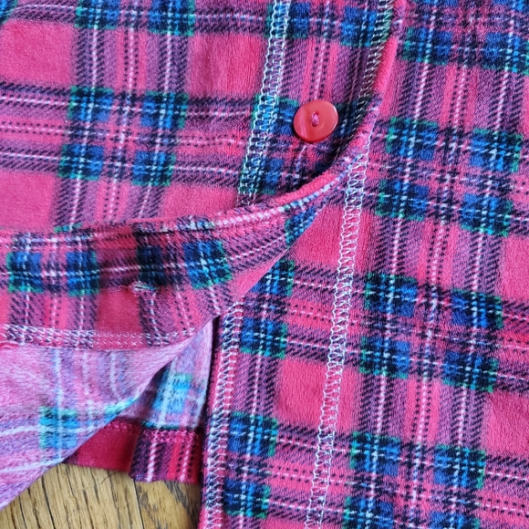 Secret Treasures Red Plaid Pajama‎ set, pants and button top, Large 12/14 - Picture 7 of 11